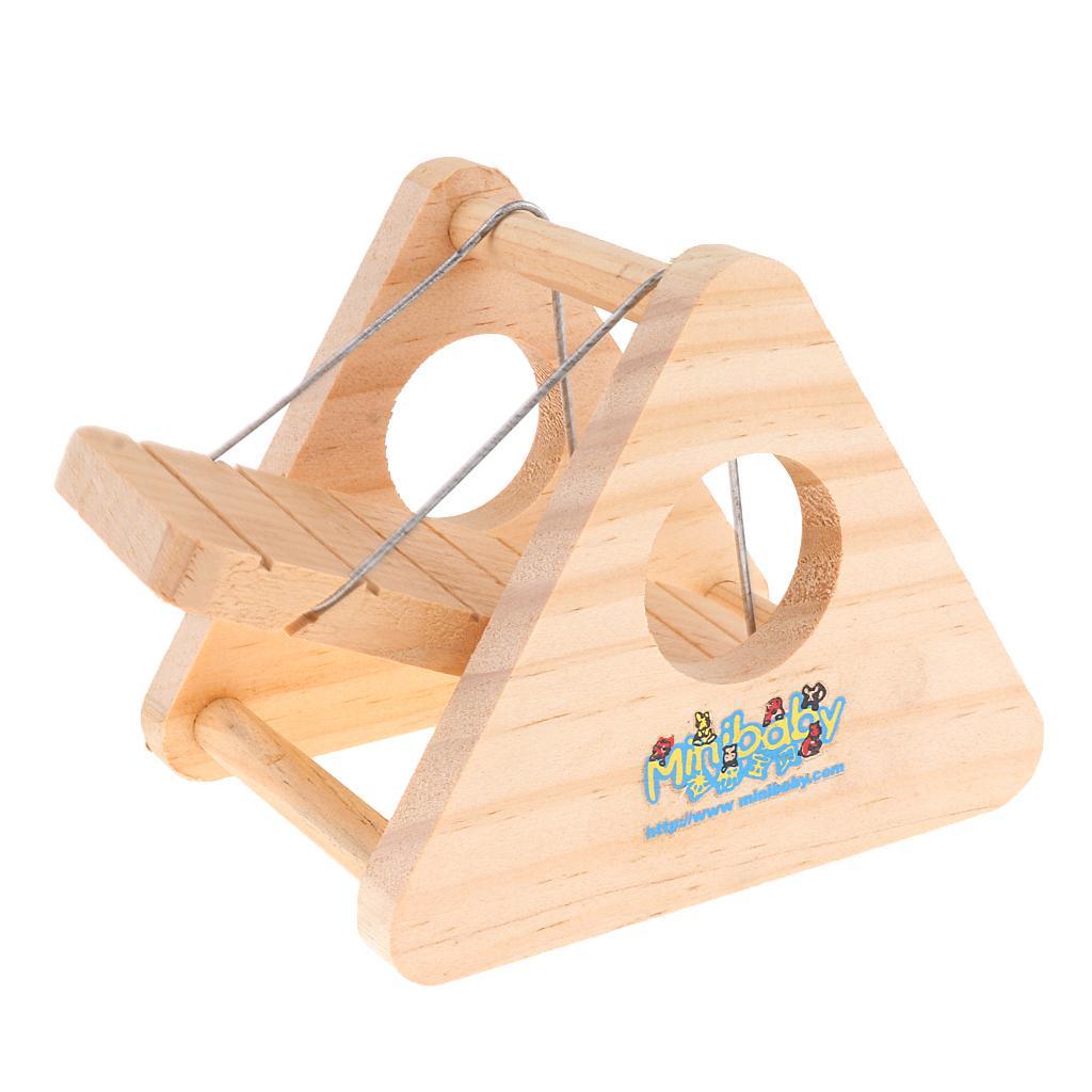 Wooden Triangle Swing Toys for Small Animal Hamster Mouse Rat Gerbil Sports