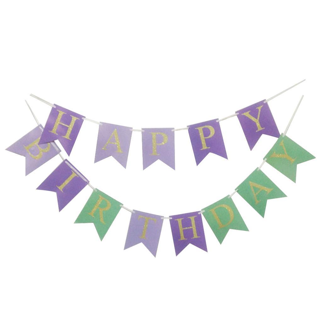 Gold Letters Bunting Banner Party Hanging Decor