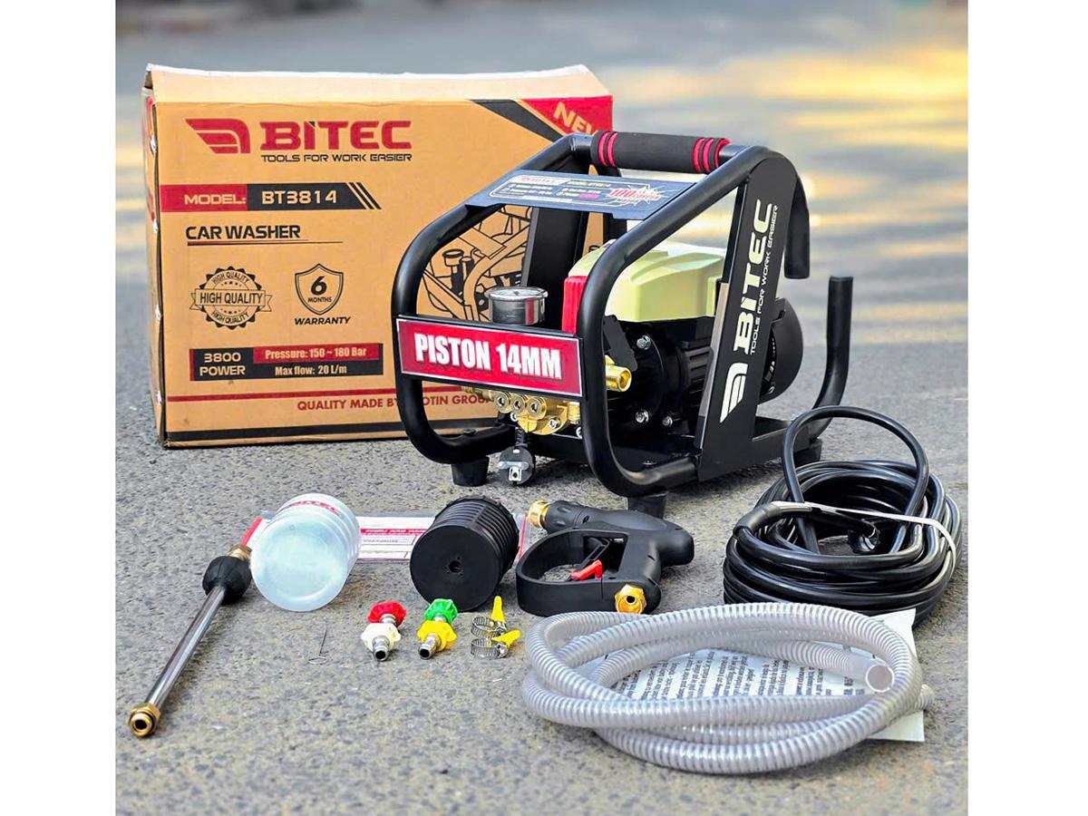 MÁY RỬA XE 3800W 180BAR BT3814 BTEC - HÀNG CHÍNH HÃNG