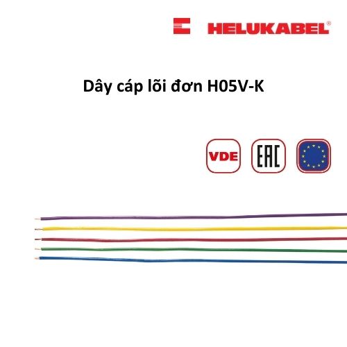 Dây cáp lõi đơn HELUKABEL H05V-K | Hộp 100m