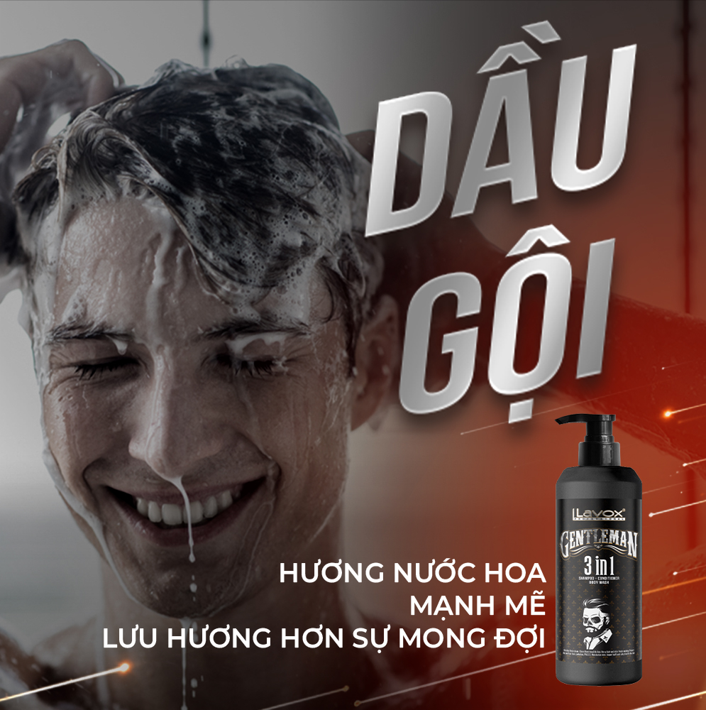 Dầu Gội – Xả – Tắm 3 in 1 Lavox Gentleman