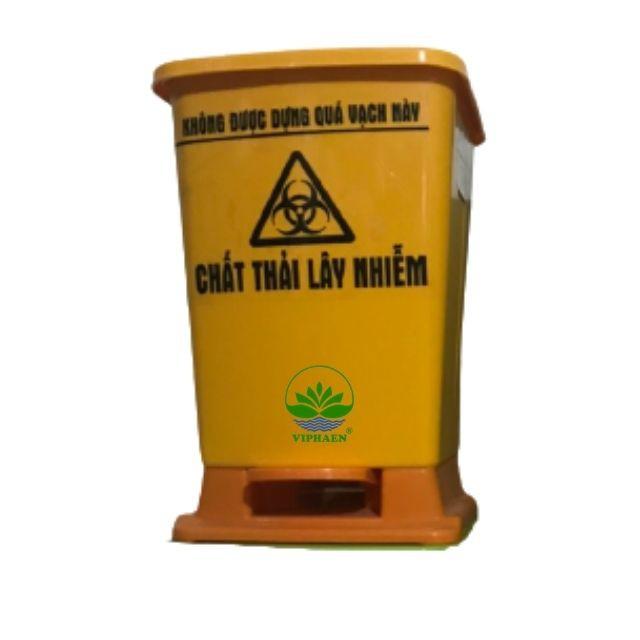 Thùng rác y tế, thùng rác nhựa nắp kín đạp chân 25 lít