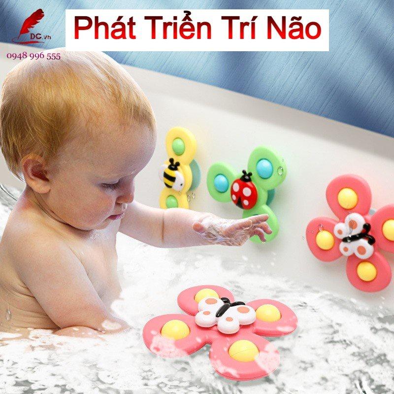 Bộ 3 Chong Chóng Gắn Tường Hít Chân Không Vui Chơi Quà Tặng Cho Bé Phát Triển Trí Não