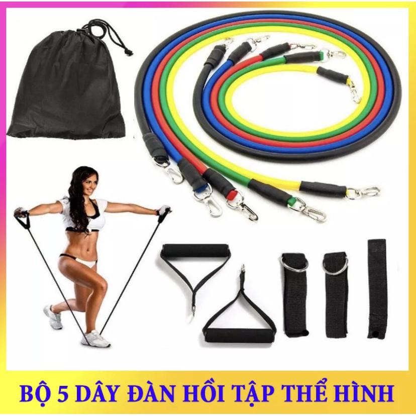 Bộ 5 Dây Ngũ Sắc Tập Full Body - Dụng Cụ Tập Gym.