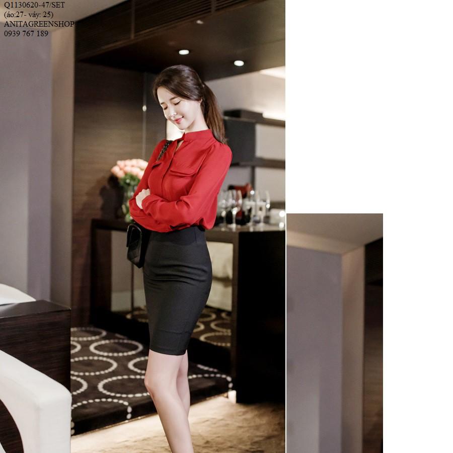 Q1130620 SET ÁO VÀ CHÂN VÁY NỮ CÔNG SỞ