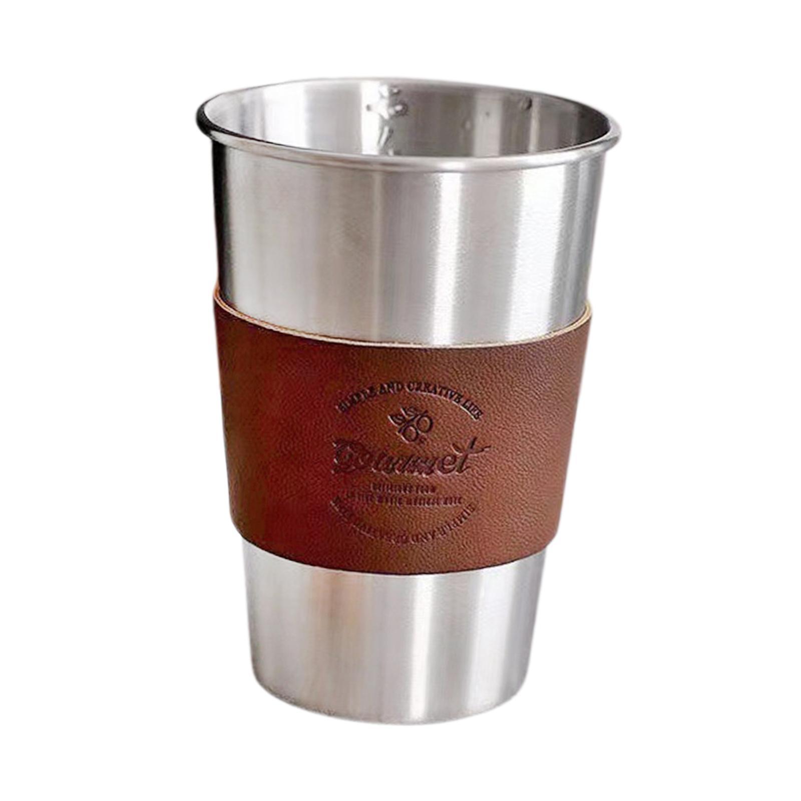 Water Tumblers Drinking Glasses BBQ Beverage Stainless Steel Cup with Sleeve