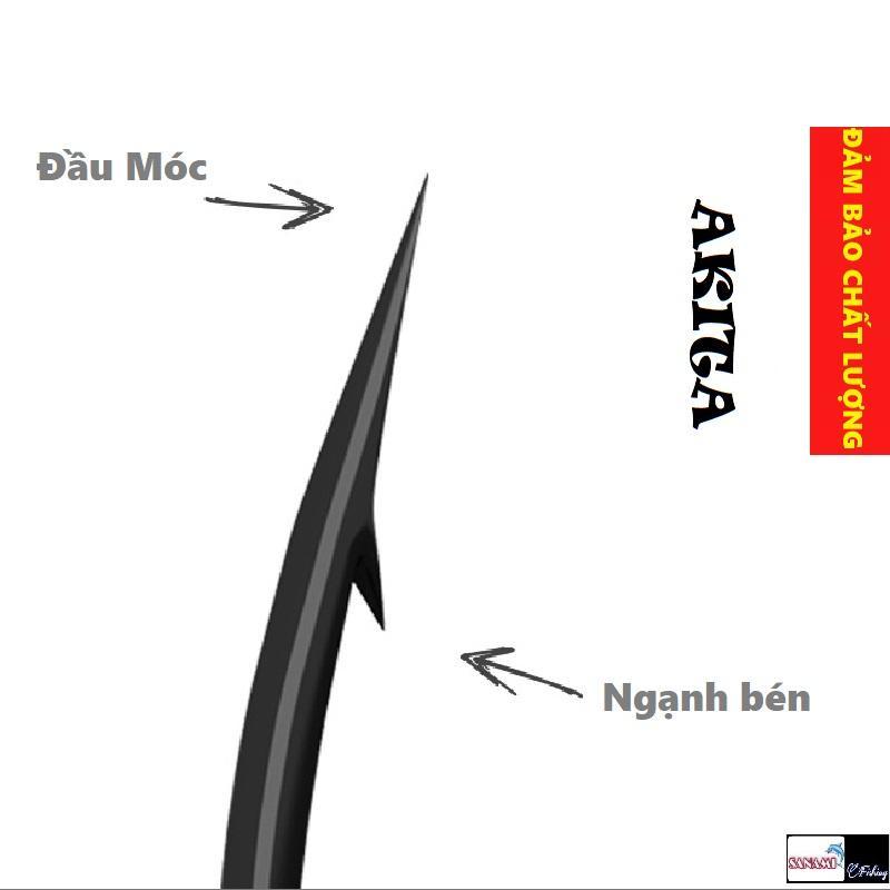 Lưỡi Câu Cá AkiTo Chất Liệu Thép CarBon Đen Mới Có Nghạnh LCC10