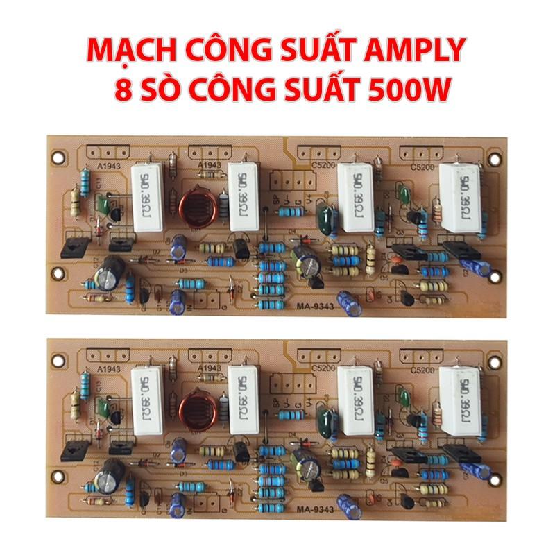Board Công suất - Mạch khuếch đại công suất Amply 8 sò MA-9343 - Công suất 500W