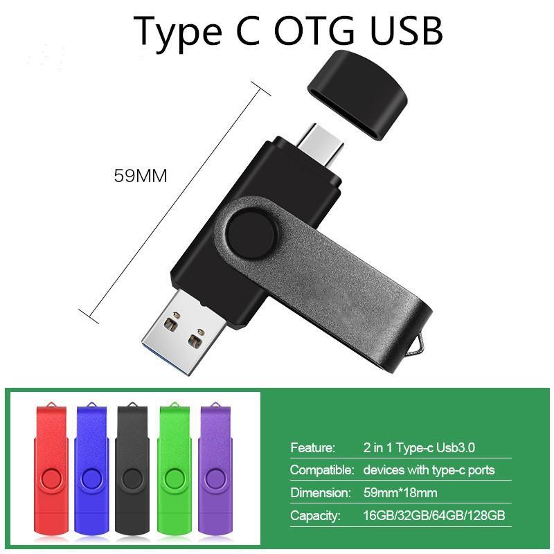 Usb 3.0 256gb Otg Cho Điện Thoại / Máy Tính Bảng / Pc 16gb 32gb 64gb 128gb