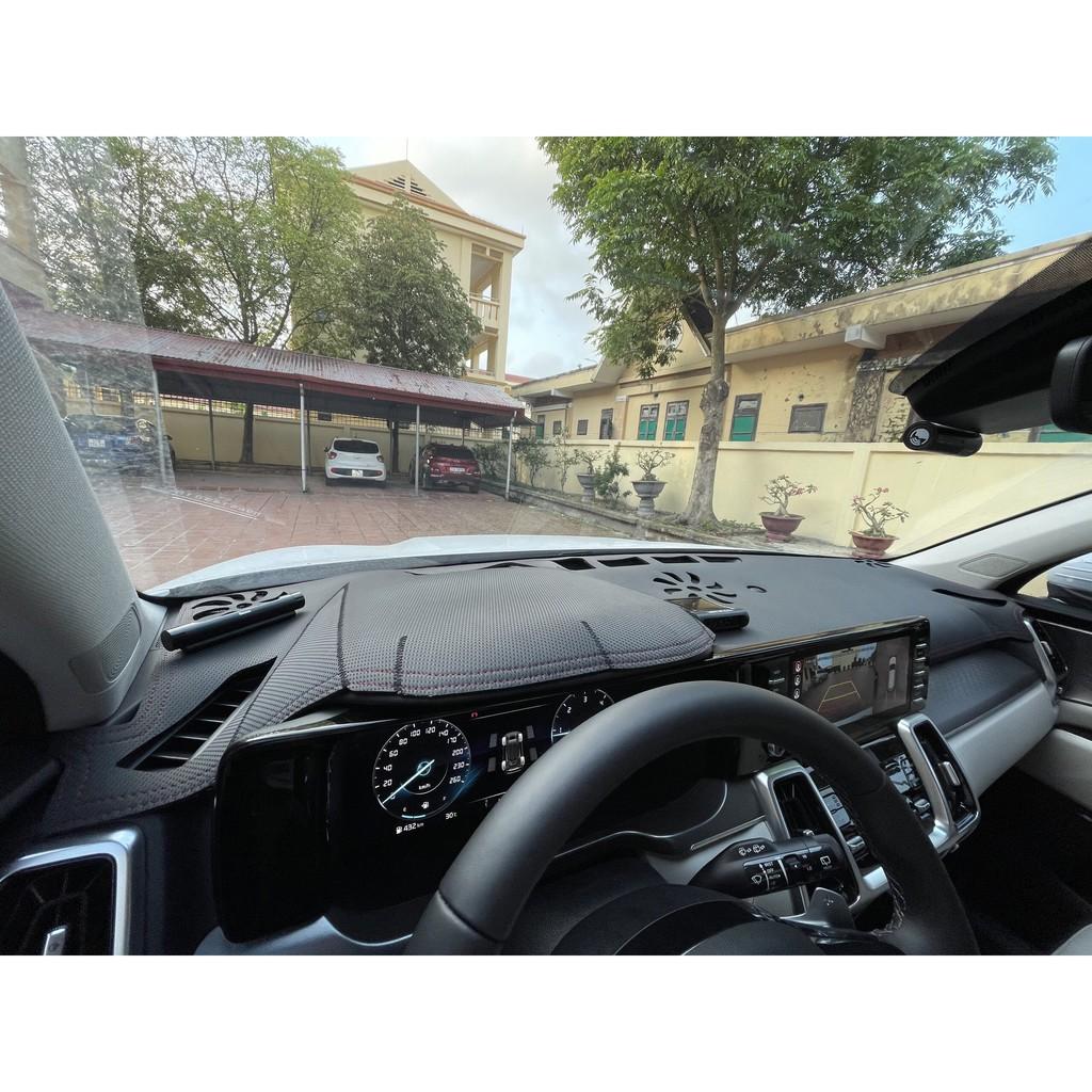 Thảm taplo da vân carbon cao cấp KIA Sorento 2021 -2022