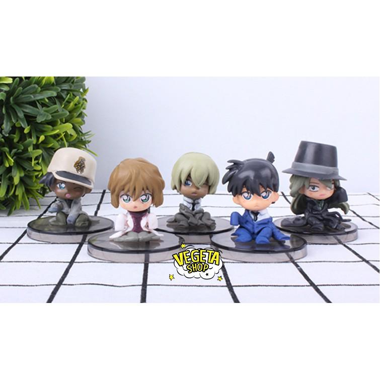 Mô hình Conan teo nhỏ - Trọn bộ 5 mô hình nhân vật Conan teo nhỏ Conan Shinichi Haibara Ai Gin Amuro Hattori Heiji