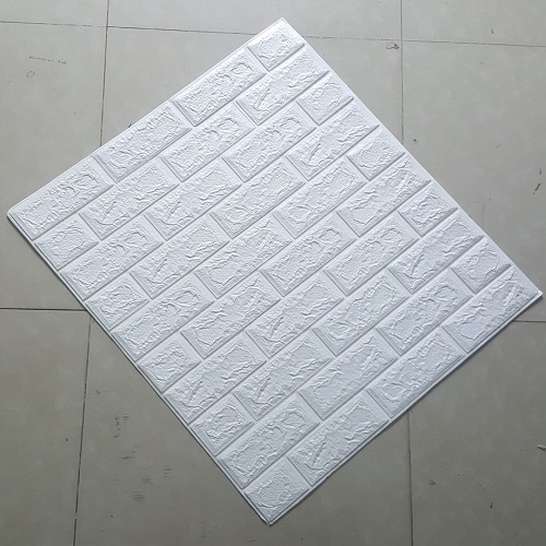 Miếng Xốp Dán Tường 3D Loại Dày 77x70cm Màu Trắng
