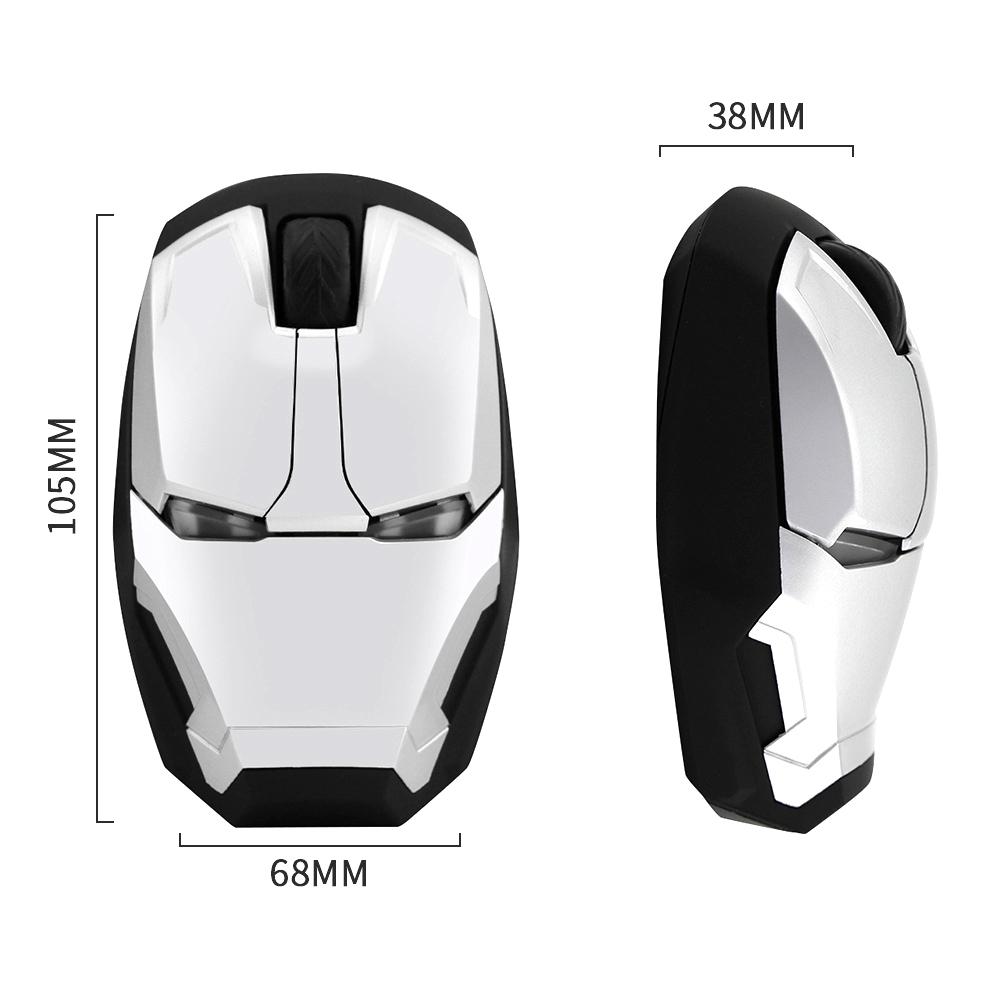 UTHAI DB22 USB Máy Tính Stylus _ 2.4 GDPI1600 Chuột Không Dây Cá Tính Sáng Tạo Người Sắt Tắt Tiếng Chuột Máy Tính Pin Chuột