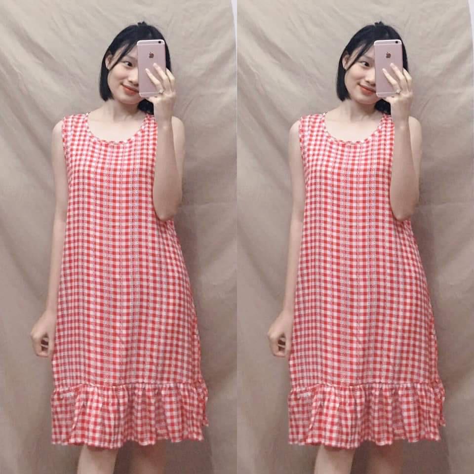 Váy Lanh Thái 2 Dây Siêu mát (Mặc Bầu và Sau Sinh)