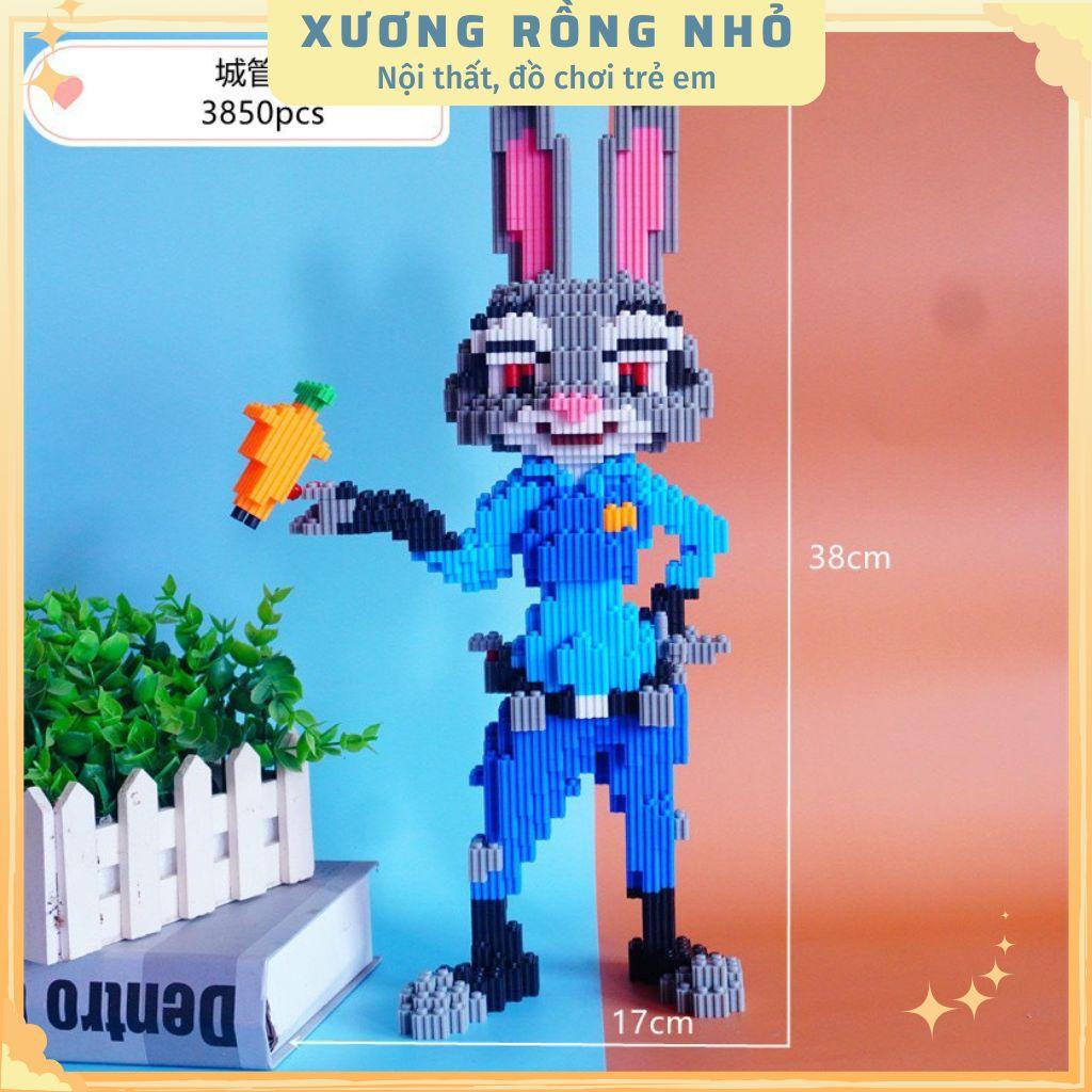 Xếp hình lego cáo nick và thỏ zootopia judy cỡ lớn size to 42cm đồ chơi xếp hình nano 3d cho bé chuẩn mẫu có sẵn