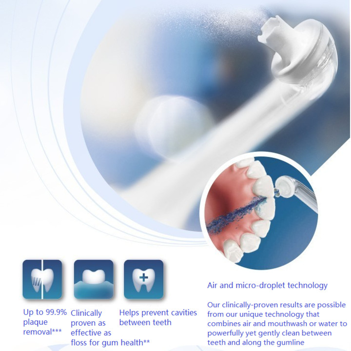 Máy tăm nước Philips Sonicare AirFloss Pro Ultra HX8331/01 dùng pin sạc tiện dụng, tích hợp 3 chế độ phun khác nhau - Hàng Nhập Khẩu