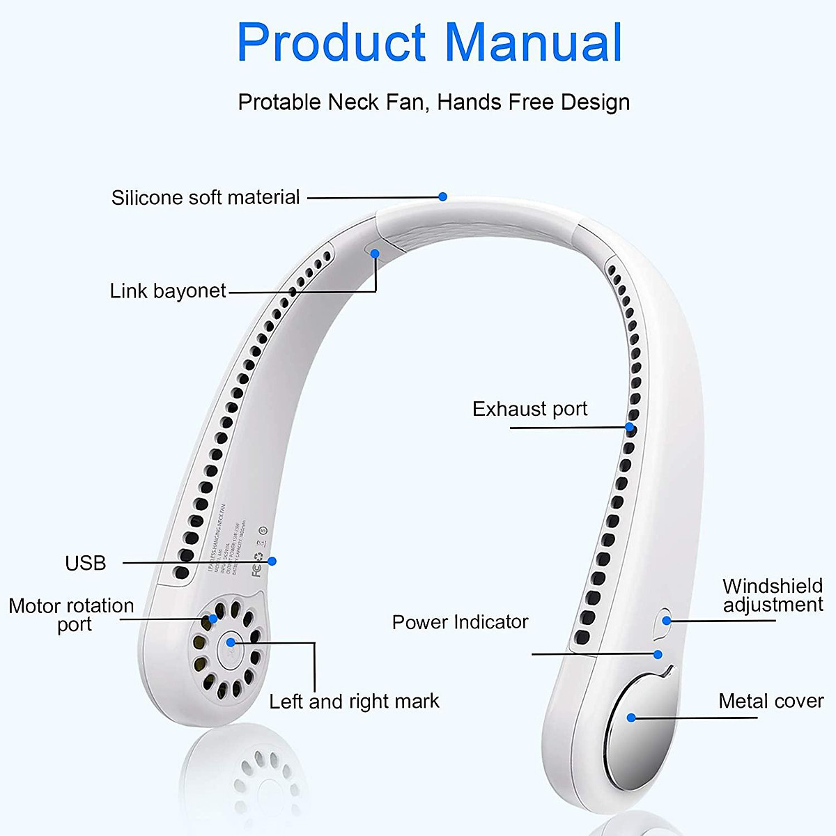 Quạt đeo cổ mini - Quạt thể thao mini- Hàng nhập khẩu