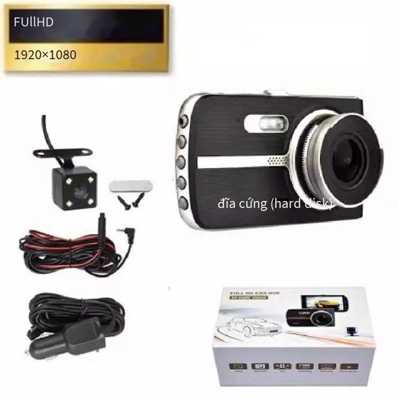 Ưu đãi đặc biệt Máy ghi hình lái xe ô tô 4 inch ống kính kép phía trước và sau 1296P máy ghi hình lái xe nhìn đêm độ nét cao