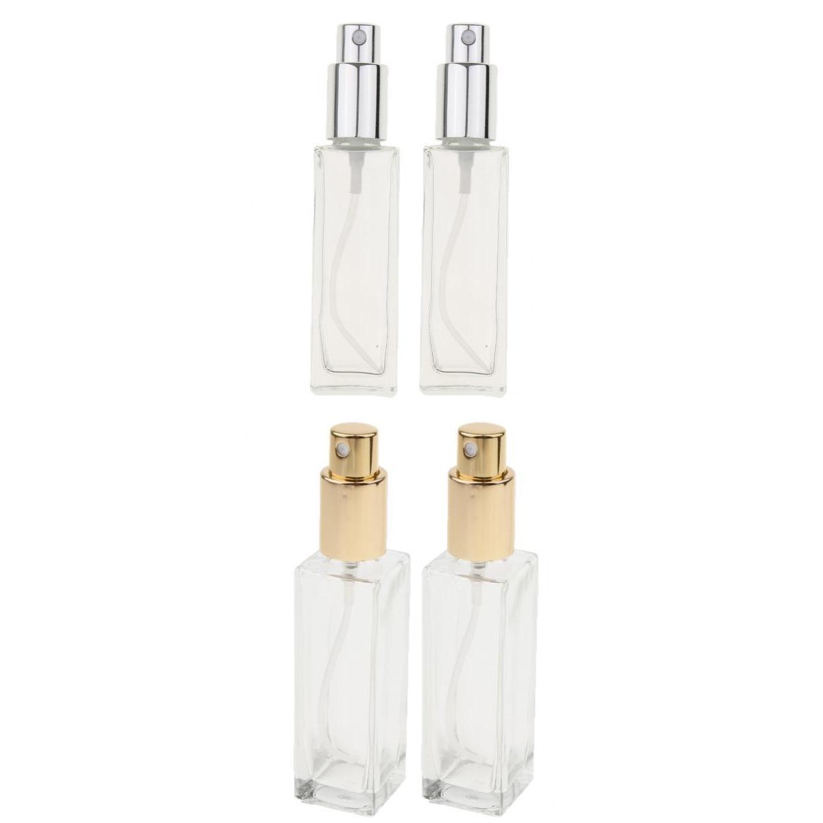 4x Portable Travel Glass Refillable Perfume Atomizer Bottle Spray Container