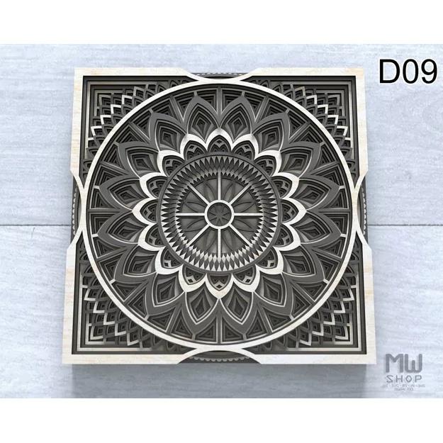 Tranh gỗ nhiều lớp Mandala TQT decor