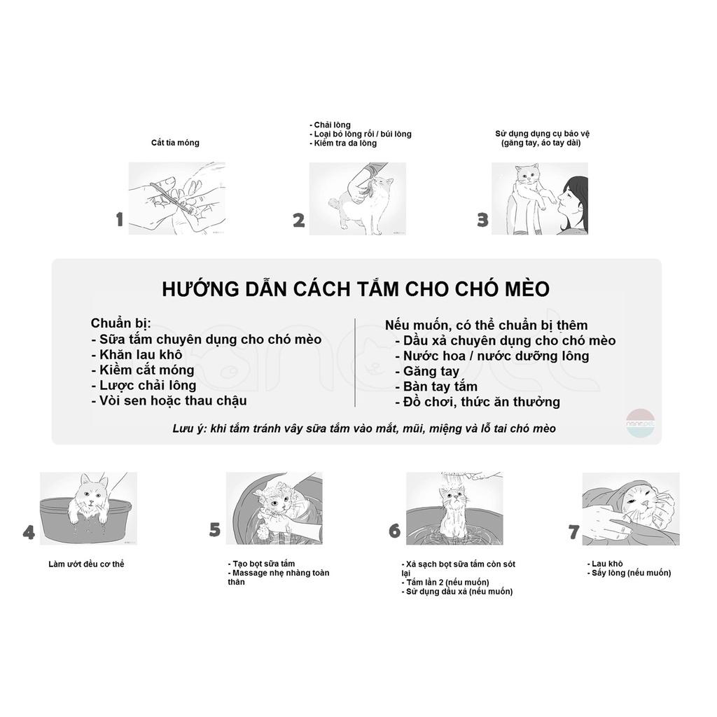 Sữa tắm dưỡng lông cho chó lông dài Forcan Hàn Quốc chai 750ml