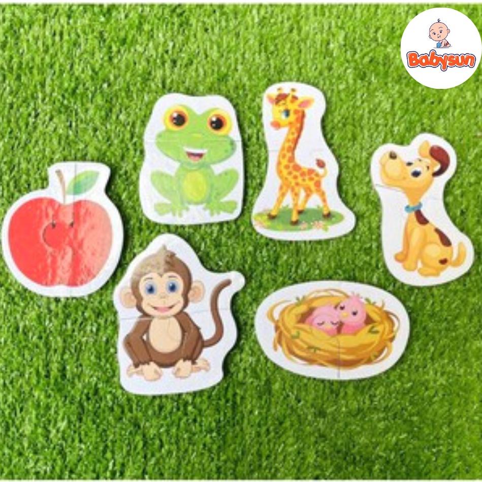 Đồ chơi Puzzle Ghép Hình 72 mảnh học chữ cái, số đếm, giao thông, rau củ quả, con vật sản xuất tại Việt Nam