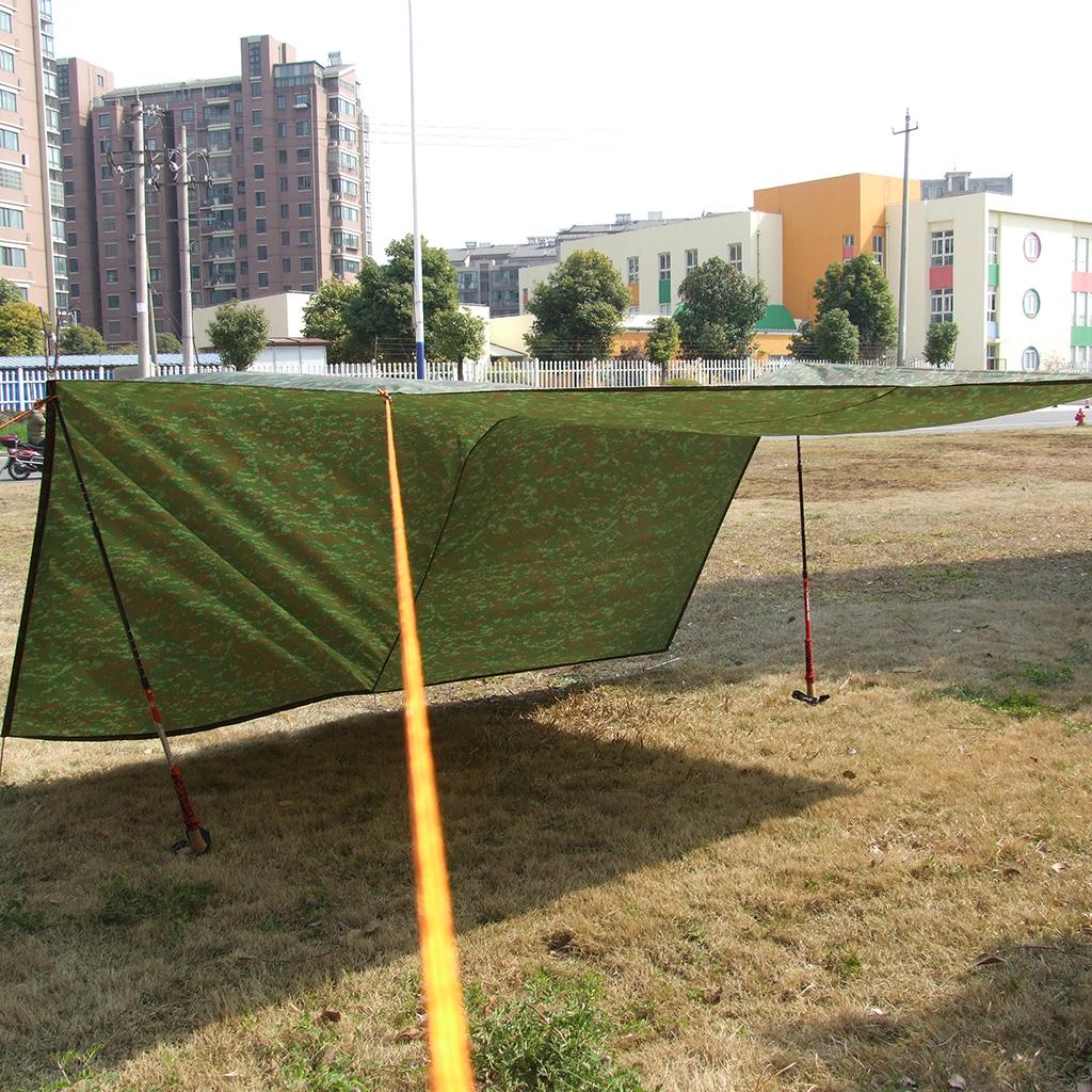 PORTABLE CAMO WATERPROOF ARMY BASHA TENT TARP CANOPY RAIN COVER CAMPING SHELTER