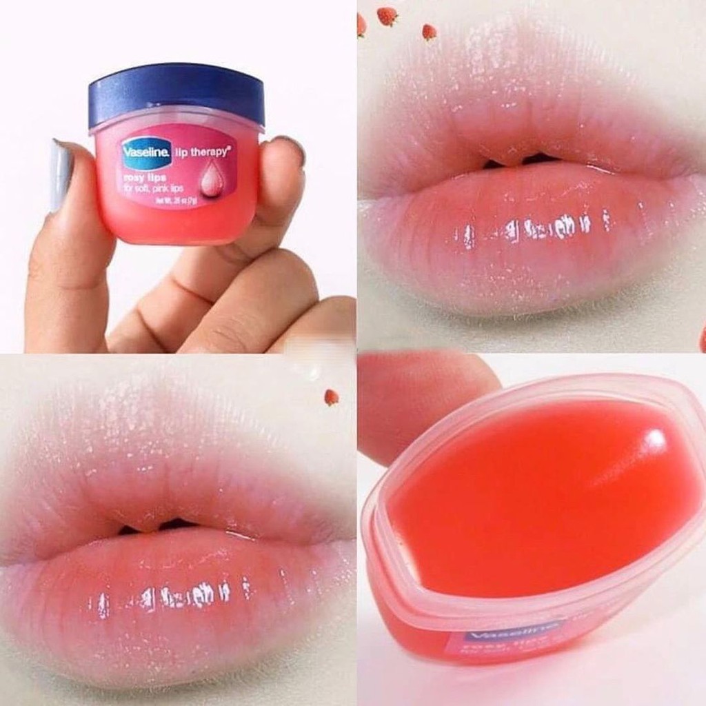 Combo 2 Son Dưỡng Môi Hồng Xinh Vaseline Lip Therapy Rosy Lip (7g)