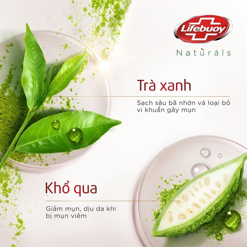Sữa Tắm Lifebuoy 800gr Detox Và Sạch Sâu Khỏi Bụi Mịn Pm2.5 Detox 100% Từ Thiên Nhiên Diệt Khuẩn - Matcha &amp; Khổ Qua