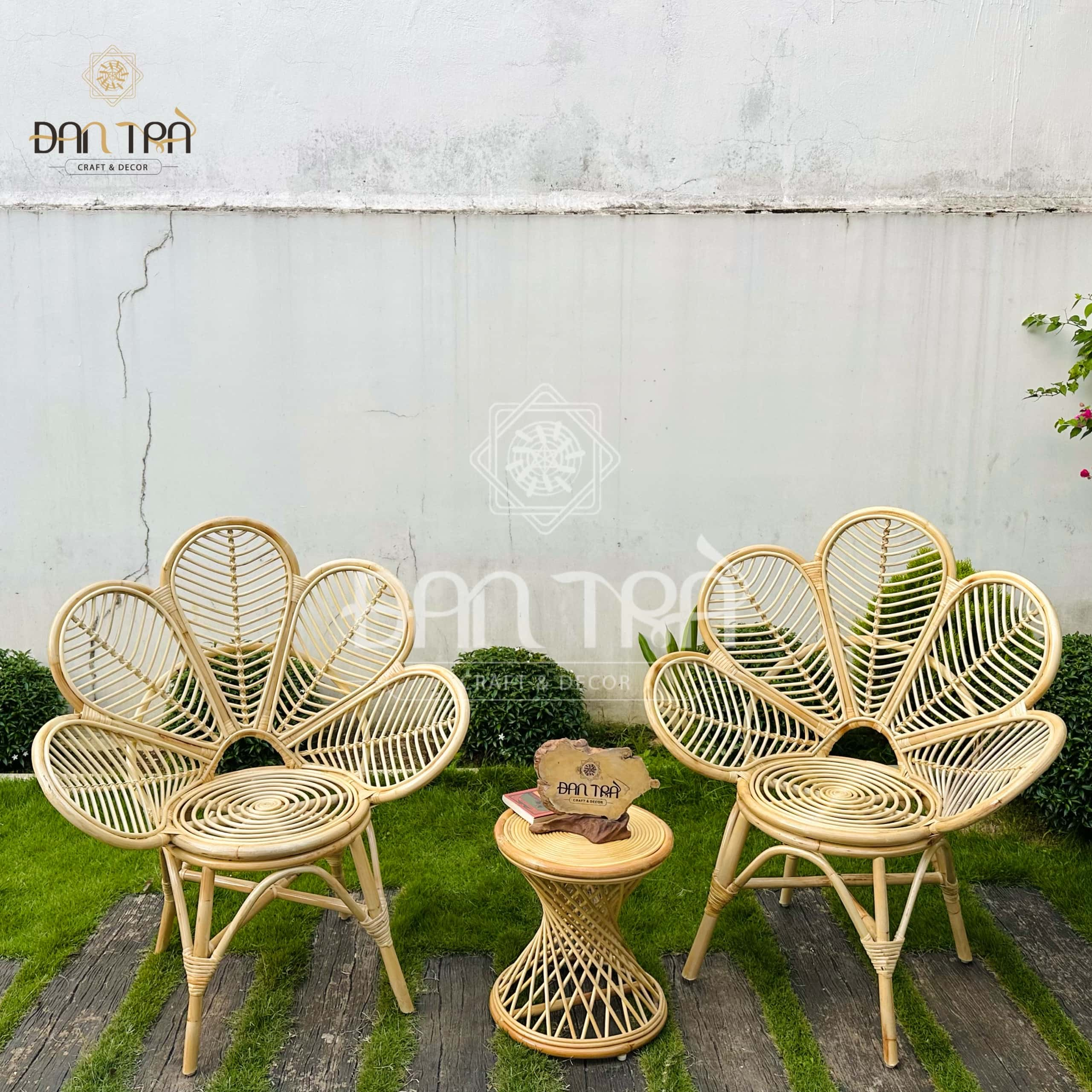 Ghế Mây Cánh Hoa, Ghế Mây Decor Phòng, Ghế 5 cánh, Nội Thất Mây Tre ĐAN TRÀ