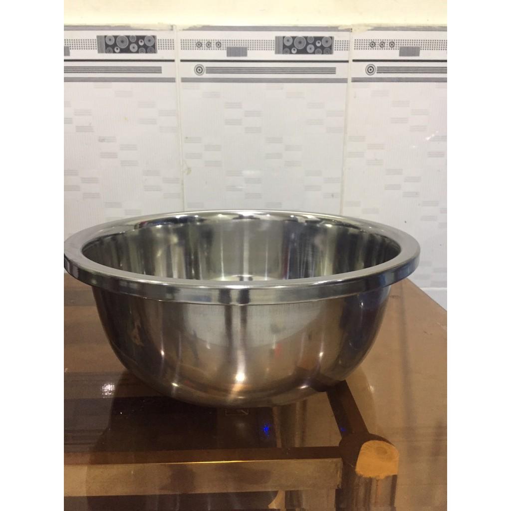 Thau inox 26 cm - 28cm - 30cm hàng dày sáng đẹp