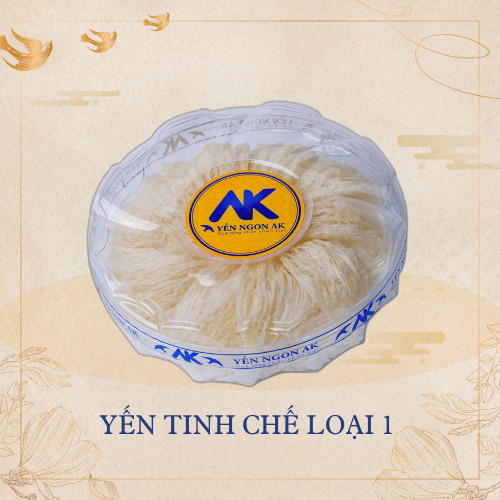 Yến tinh chế loại 1 - Yến tinh chế sợi dài, to, bụng sợi ngắn nguyên chất - Tặng đường phèn - Yến Ngon AK