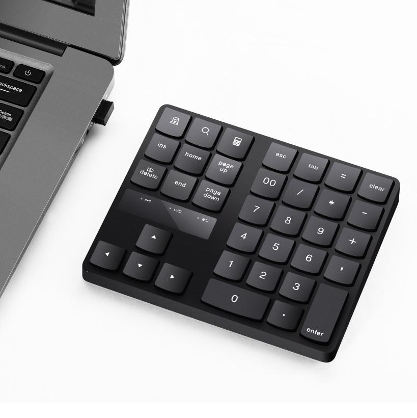 2.4g Wireless Keyboard Charging 35-key Multimedia Black Keypad