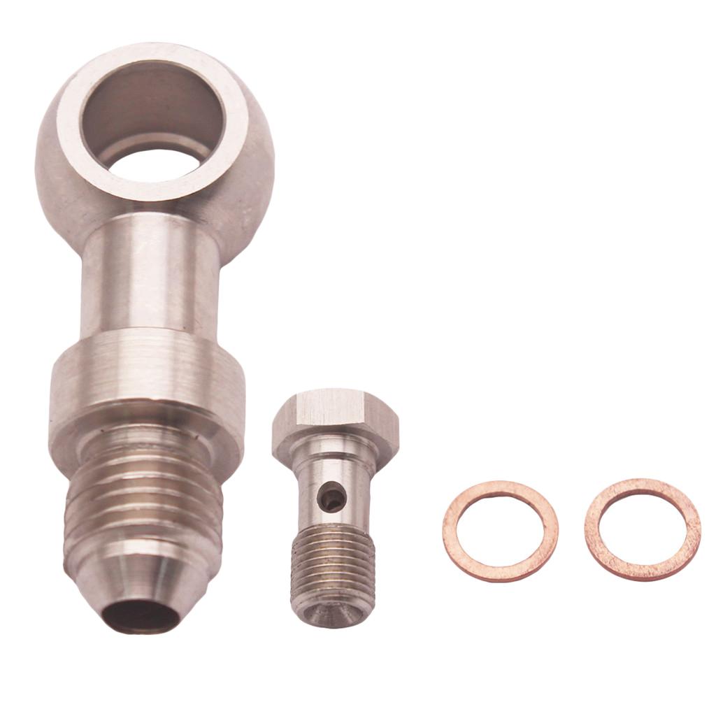2Set Oil Feed line / Hose adapter Fitting Male M10 Male