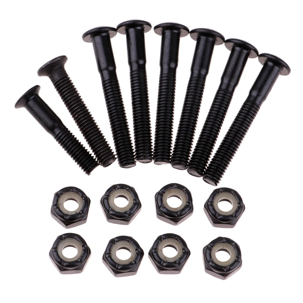 2x8 Pieces Skateboard Longboard Mounting Bolts Screws Nuts Hardware Set 35mm