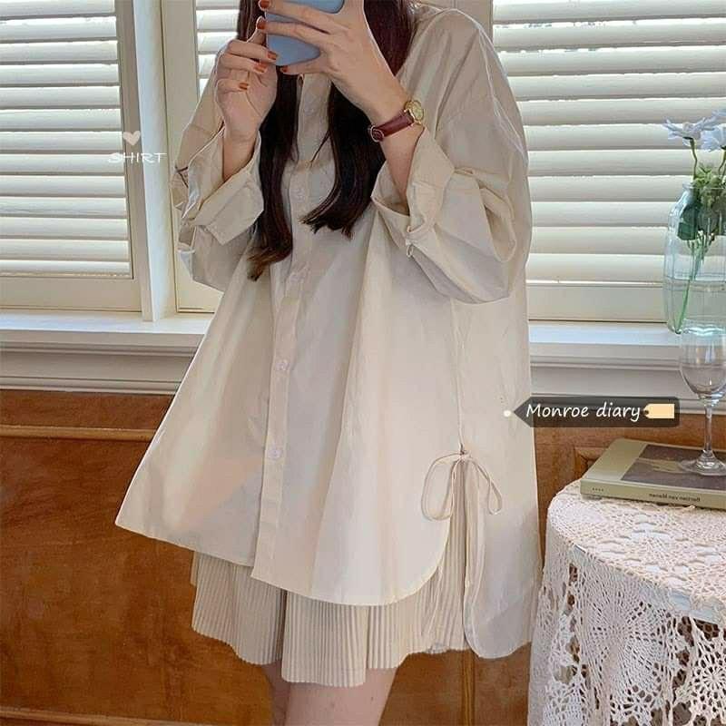 Sơ mi lệch tà ulzzang xinh xắn