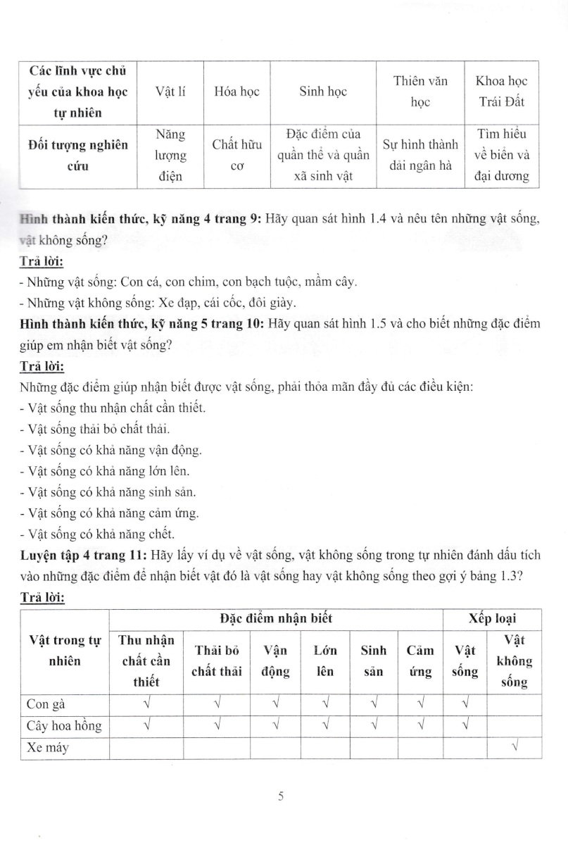 Hướng Dẫn Giải Bài Tập Khoa Học Tự Nhiên 6 - OP