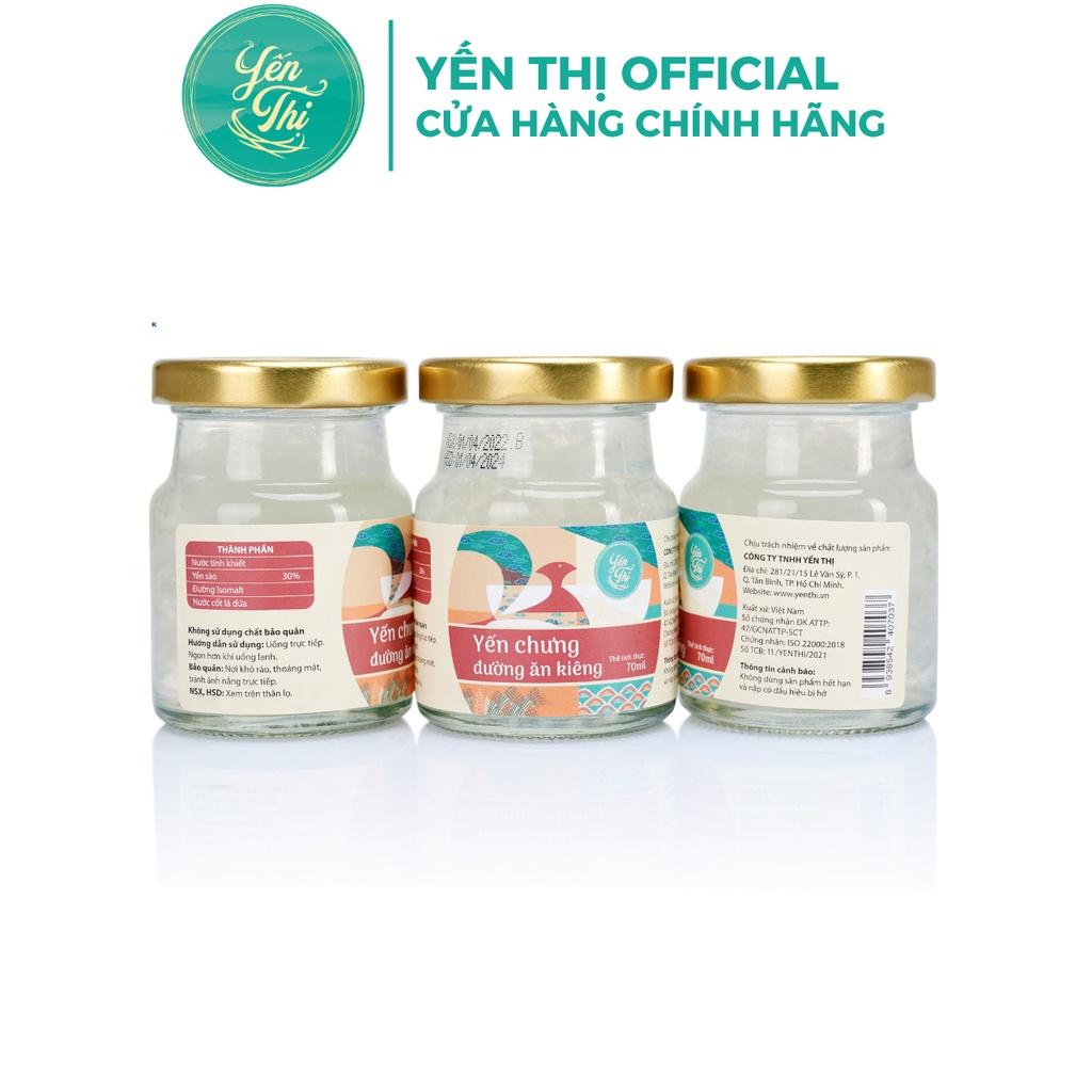 Yến Thị - Chưng đường ăn kiêng Isomalt - Yến sào Khánh Hòa chưng sẵn - 30% yến thô/hũ 70ml