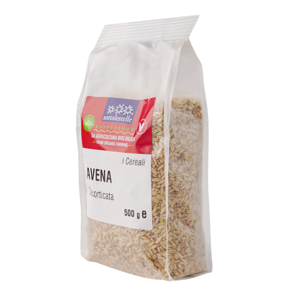 Hạt yến mạch hữu cơ đã bóc vỏ 500g Sottolestelle Organic Hulled Oat