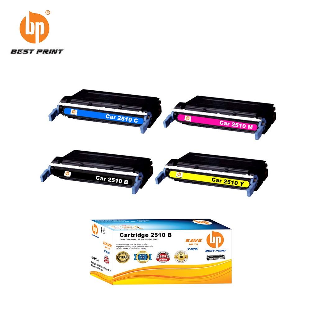 Hộp mực in BEST PRINT Cartridge 2510 B/M/Y/C dùng cho máy in Canon Color Laser LBP 2500, 2510, 5500 HÀNG CHÍNH HÃNG