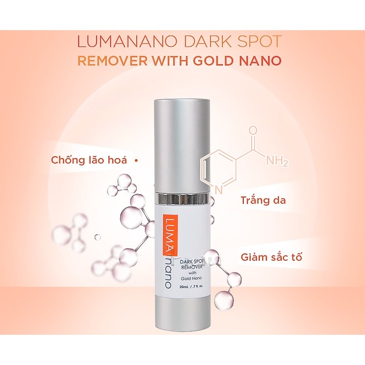 Serum giảm nám LumaNano Dark Spot Remover with Gold Nano