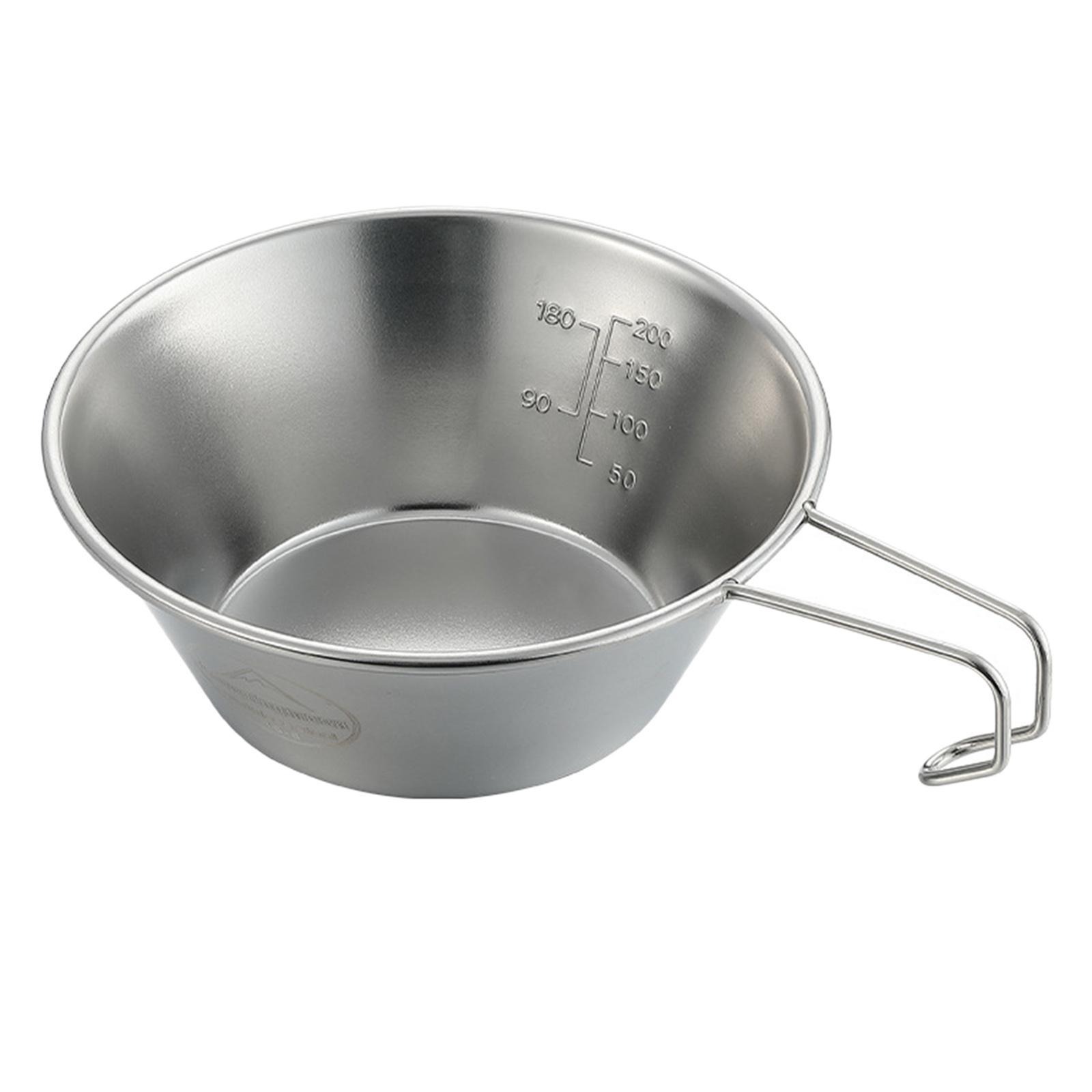 Outdoor Rice Bowl Sauce Pan 310ML Milk Noodles Steak Pot Stackable Food Container Camping Backpacking