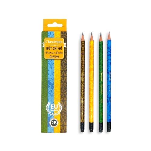 Bút chì gỗ có tẩy 2B Vintage Classmate - 1 chiếc - CL-PC302