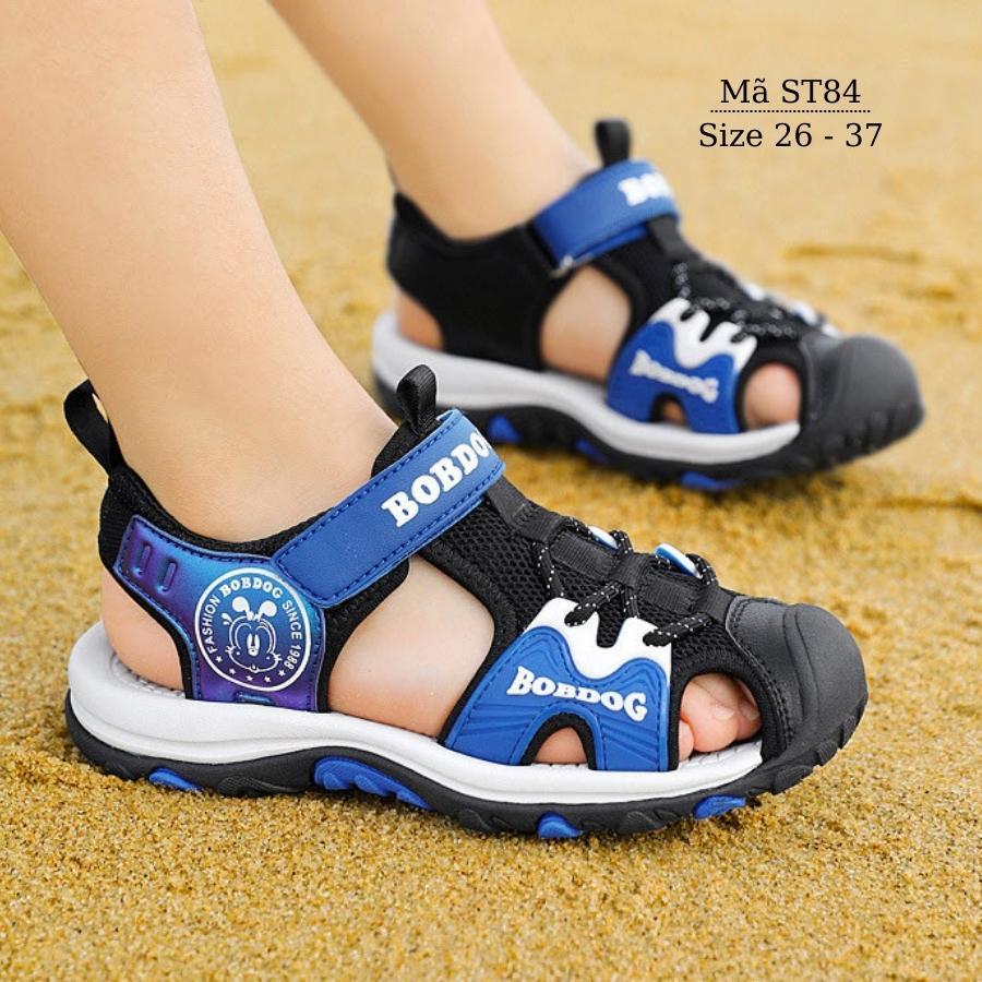 Sandal bít mũi bé trai 3 - 12 tuổi dép rọ Bobdog dáng thể thao khỏe khoắn năng động đi học đi biển cho trẻ em ST84