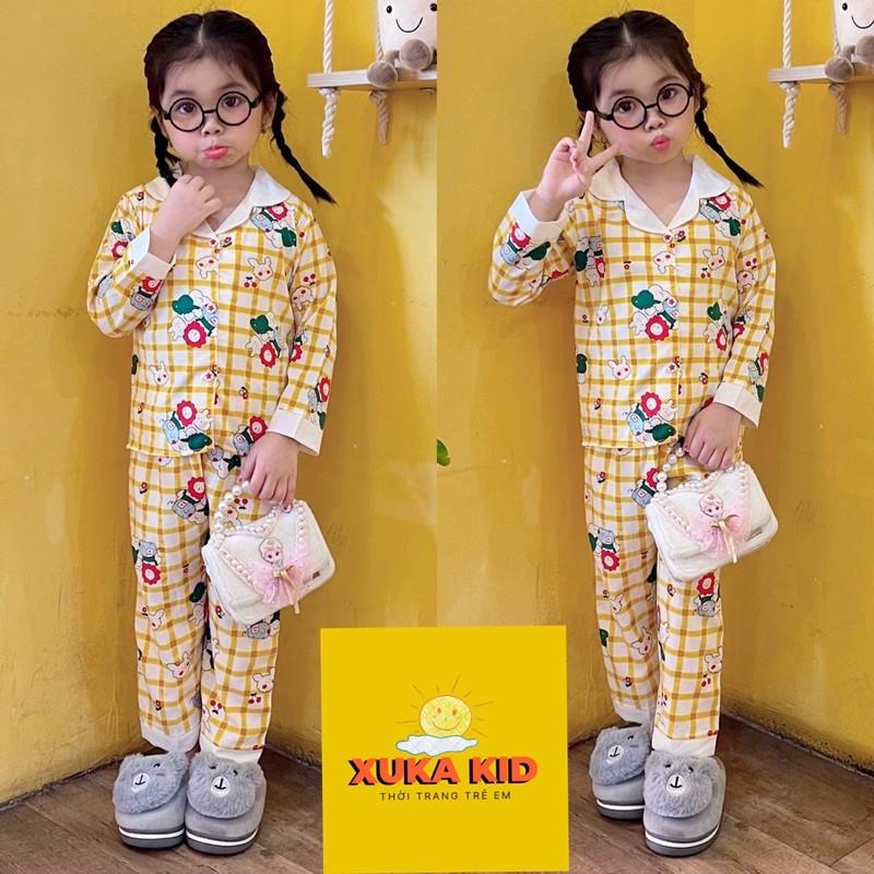 Pijama dài tay hoạ tiếc dễ thương bé gái