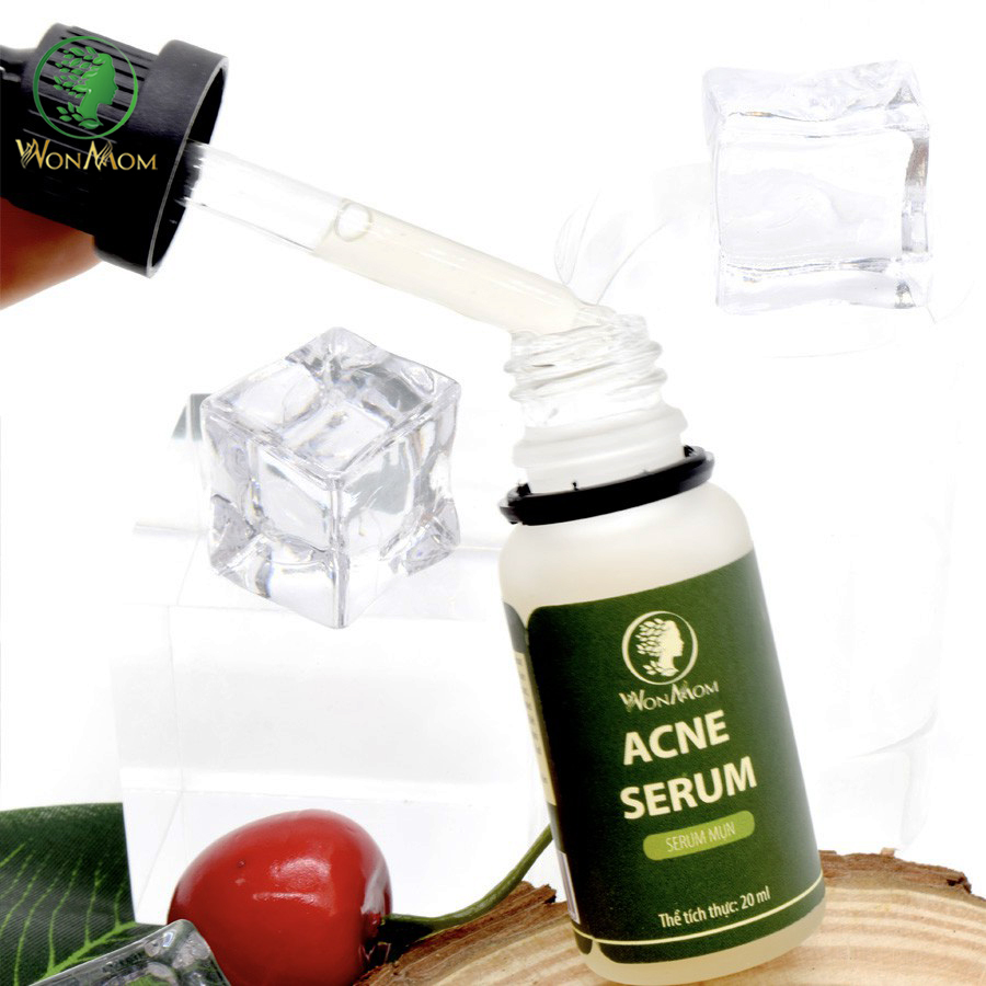 Acne serum, serum mụn thảo mộc đánh bay mọi loại mụn cứng đầu Wonmom 20ml