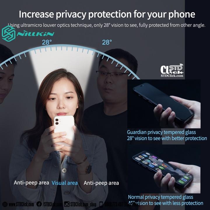 KÍNH CƯỜNG LỰC DÀNH CHO IPHONE 13 PRO MAX NILLKIN GUARDIAN CHỐNG NHÌN TRỘM