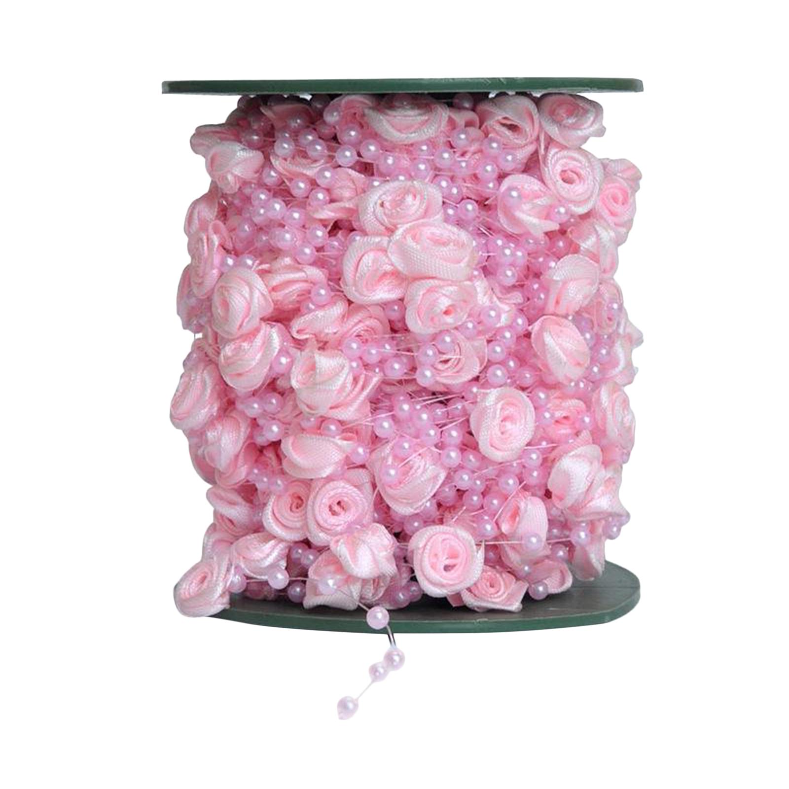 Pearl Garland Beads Chain Trim DIY Wedding Bride Craft Accessories Pink