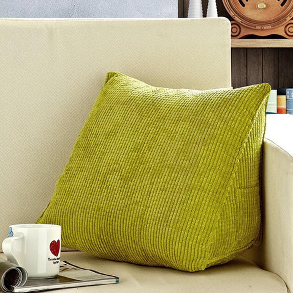 1 Pair Triangular Waist Cushion Lumber Pillow Backrest Pad Office Sofa Decor
