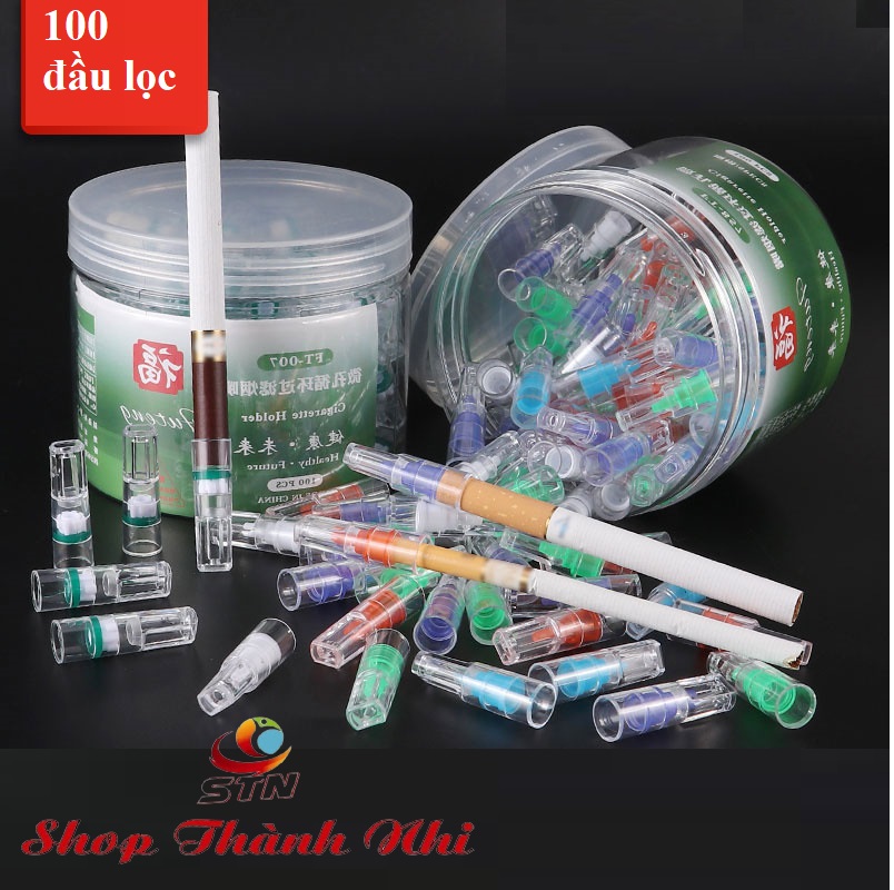 Hộp 100 đầu tẩu thuốc nhựa dẻo bảo vệ sức khỏe Hewang